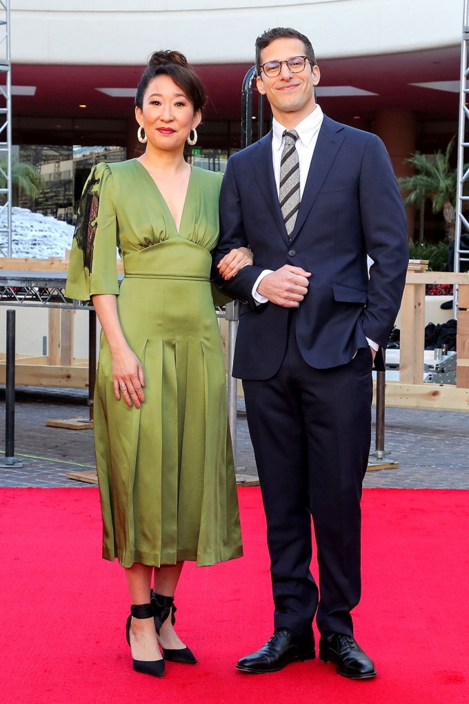 Sandra Oh & Andy Samberg At The Golden Globes