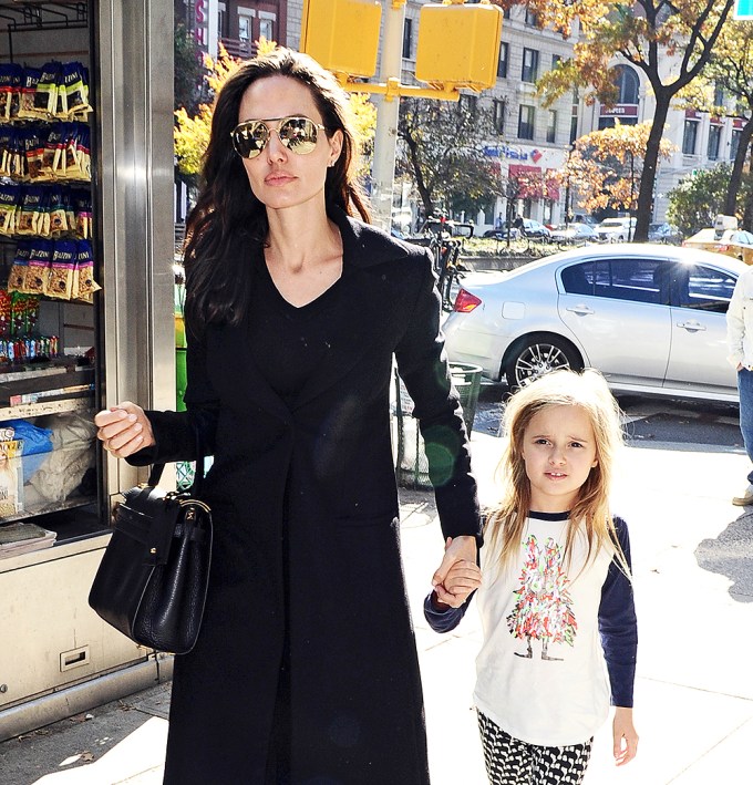 Angelina Jolie & Vivienne Walking Though New York City