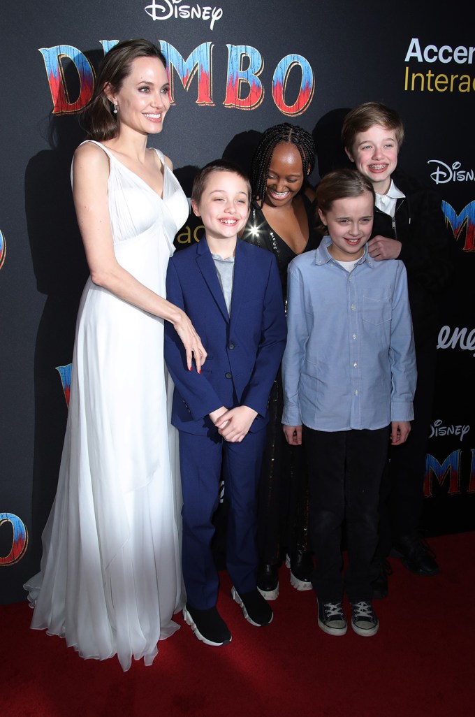 Angelina Jolie & Her Kids At The Premiere Of ‘Dumbo’
