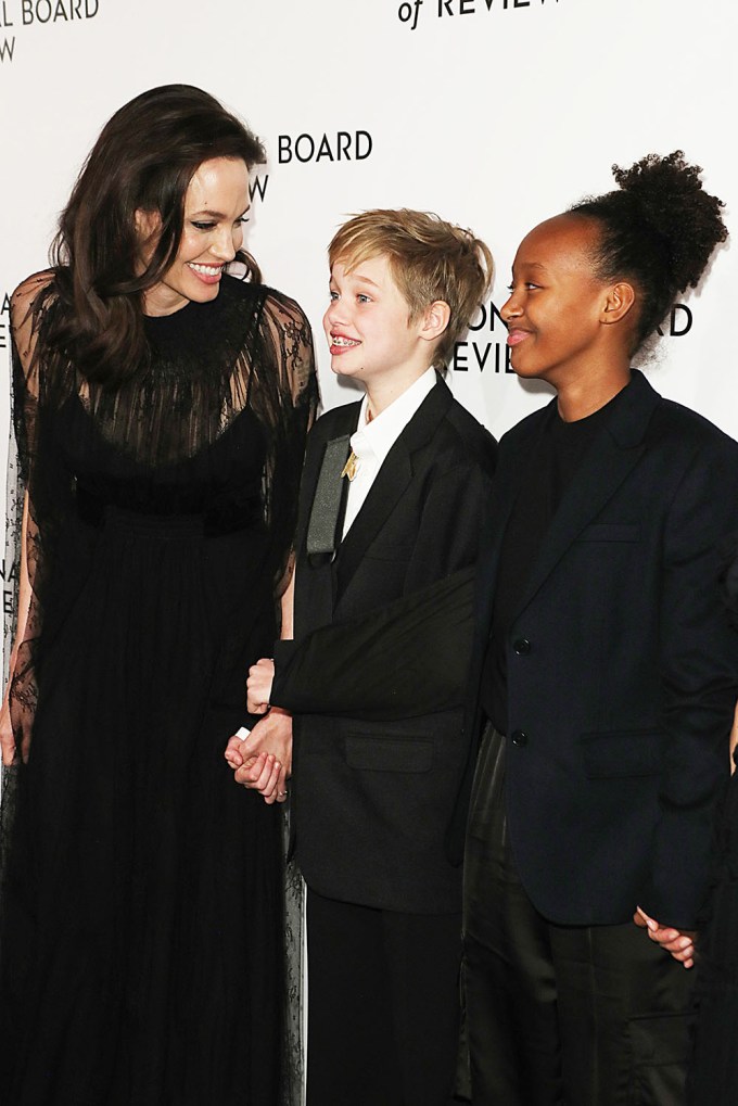 Angelina Jolie With Shiloh & Zahara At The National Board of Review Awards Gala