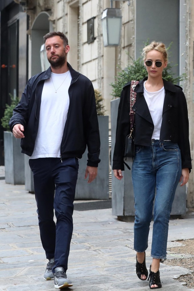 Jennifer Lawrence & Cooke Maroney Strolling Through Paris