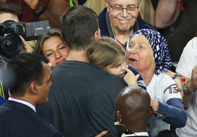 Tom Brady Hugging His Family