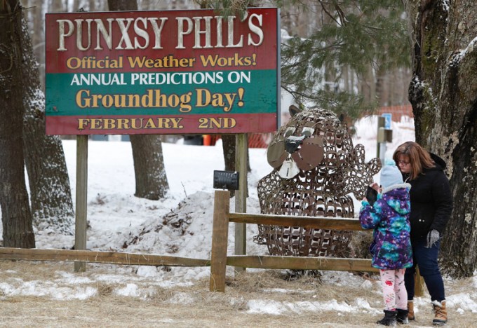 Guests At Groundhog Day Festivities