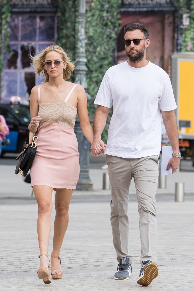 Jennifer Lawrence & Cooke Maroney Holding Hands