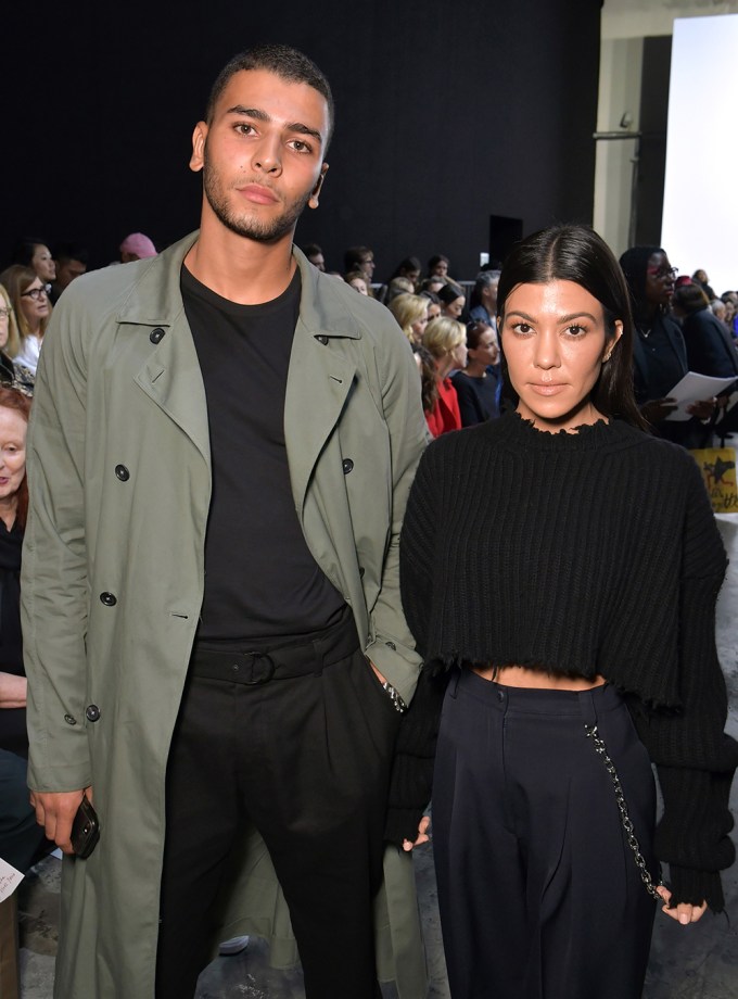 Younes Bendjima & Kourtney Kardashian At Paris Fashion Week In 2017