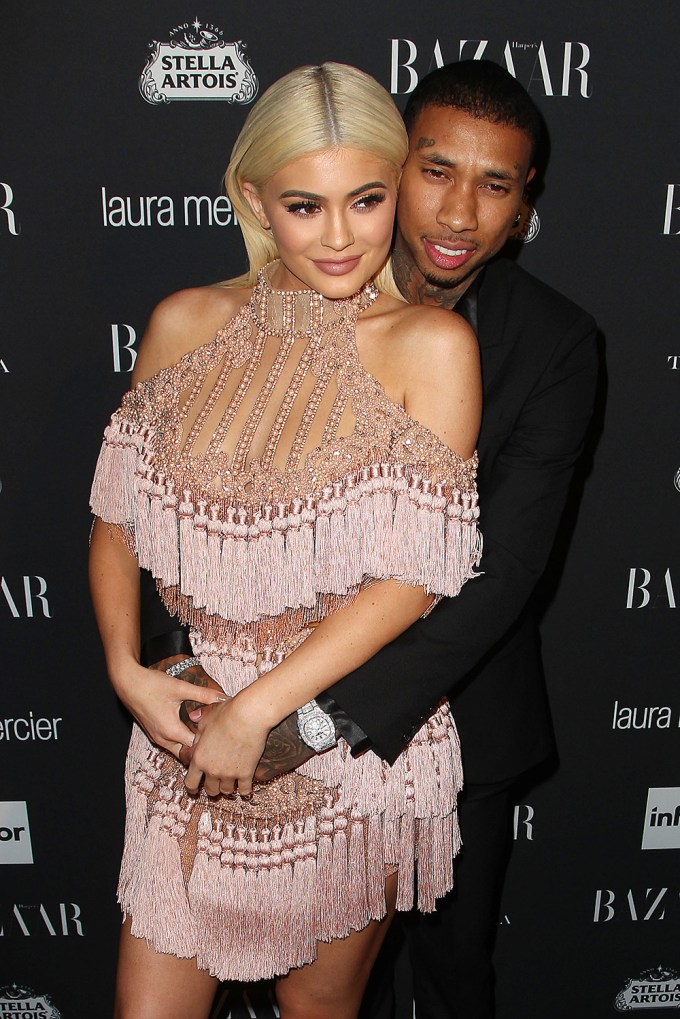 Tyga & Kylie Jenner At Harper’z Bazaar’s ICONS Party In 2016