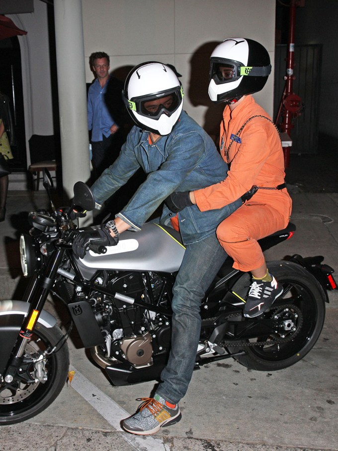 Katy Perry & Orlando Bloom On A Motorcycle