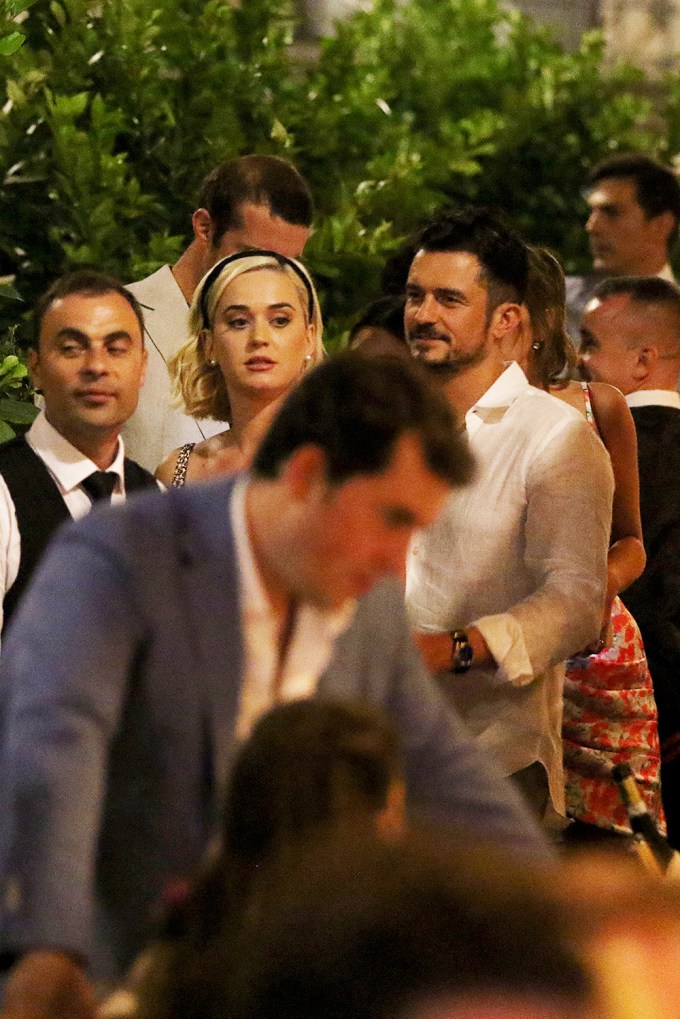 Katy Perry & Orlando Bloom Look Happy At A Party