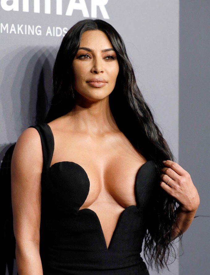 Kim Kardashian’s low cut dress