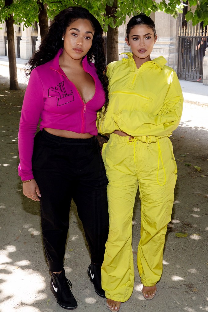 Kylie Jenner & Jordyn Woods attend a fashion show in Paris.