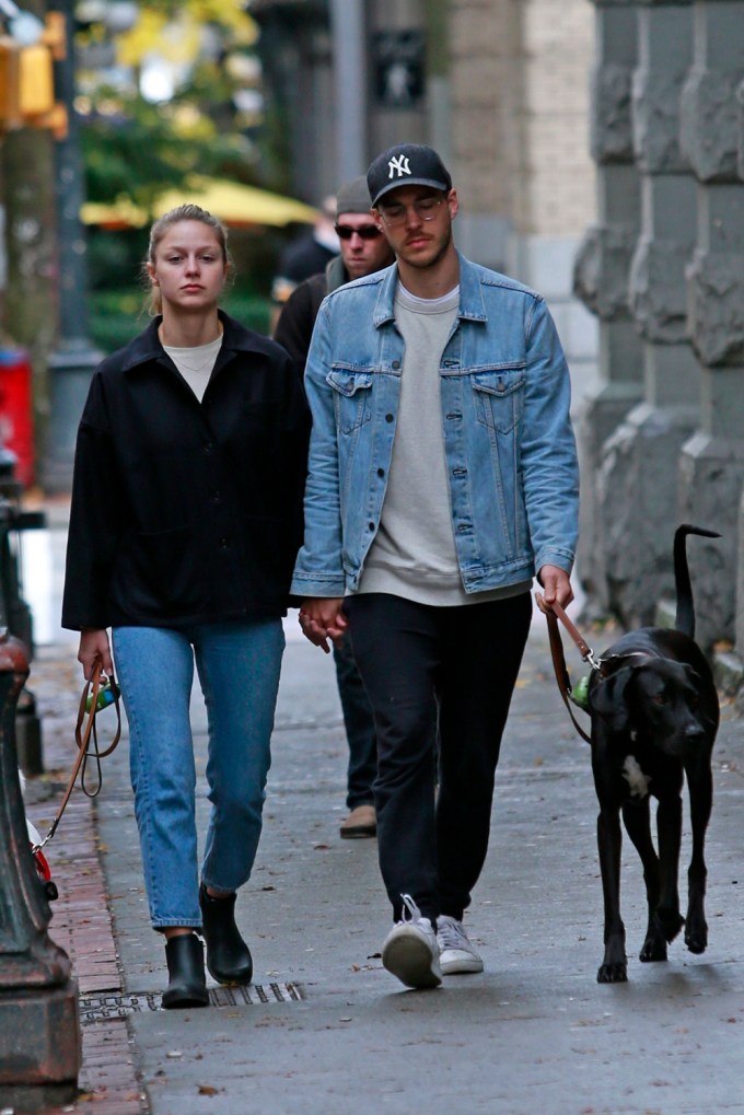 Melissa Benoist & Chris Wood go for a stroll in Vancouver