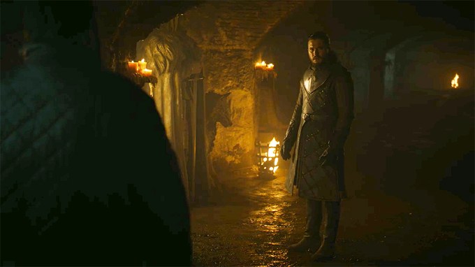 Jon Snow In The Winterfell Crypts