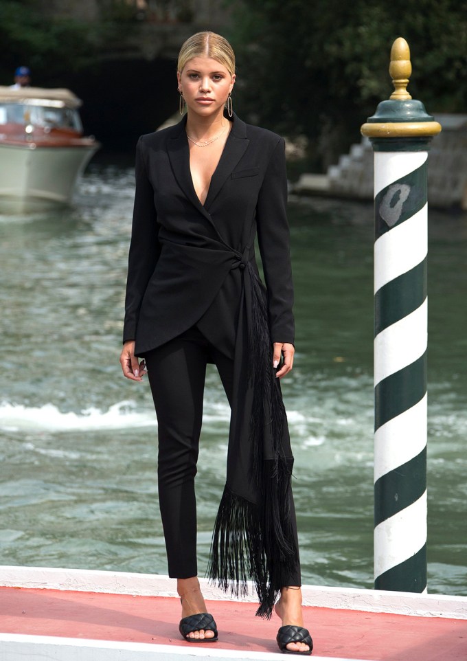 Sofia Richie in all-black at the 76th Venice Film Festival