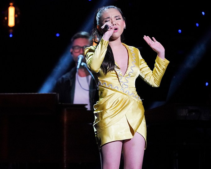 Myra Tran Wears A Yellow Dress During Hollywood Week On American Idol