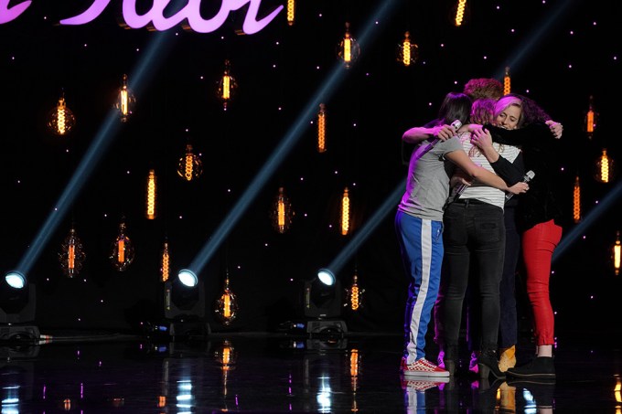 Contestants Hug After Group Round On ‘American Idol’