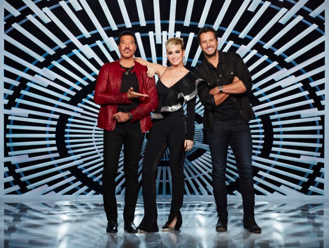 American Idol Judges Lionel Richie, Katy Perry and Luke Bryan Pose For A Picture