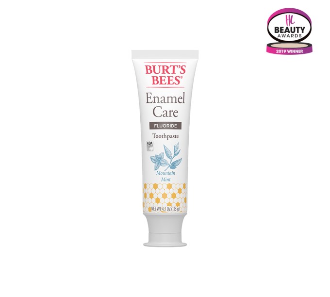 BEST TOOTHPASTE — Burt’s Bees Enamel Care, Mountain Mint, with Fluoride, $5.99