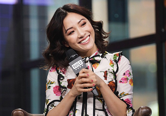 Constance Wu speaking at an appearance