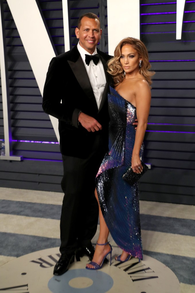 Jennifer Lopez & Alex Rodriguez at the Vanity Fair Oscars party
