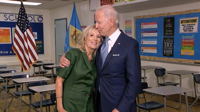 Joe Biden Gives His Wife a Kiss
