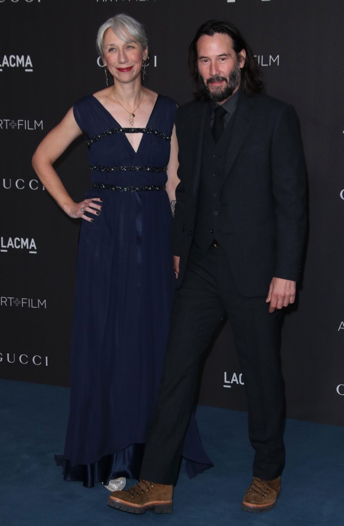 Keanu Reeves and artist Alexandra Grant make their first red carpet appearance