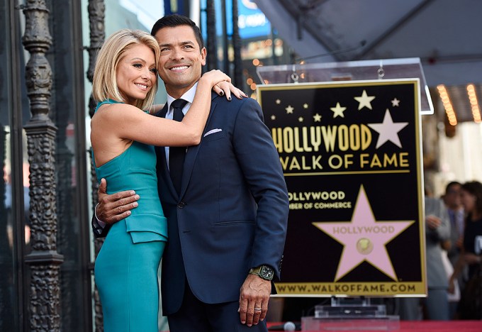 Mark Consuelos & Kelly Ripa On The Hollywood Walk Of Fame
