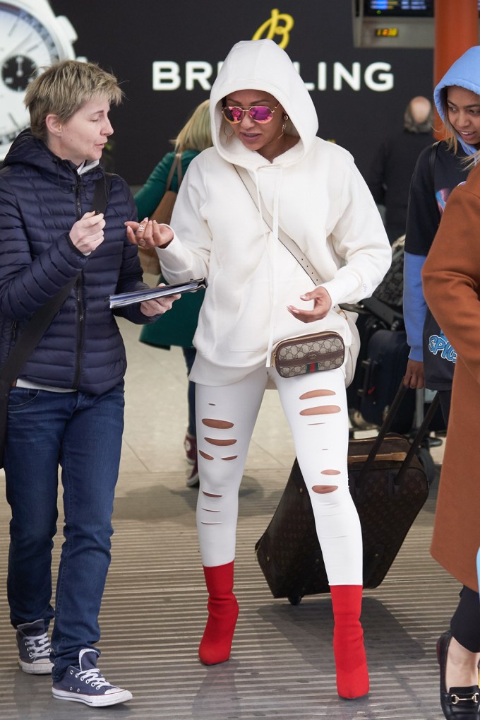 Mel B Wears Gucci With Alo Yoga Hoodie