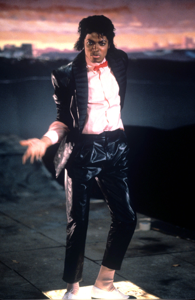 Michael Jackson is seen between takes on-set of ‘Billie Jean’