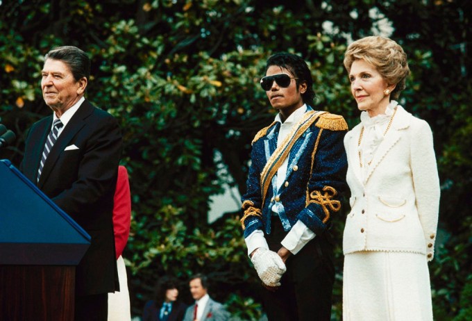 Michael Jackson is seen with the Reagan’s