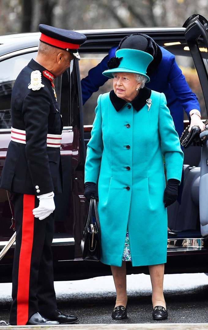 Queen Elizabeth in turquoise