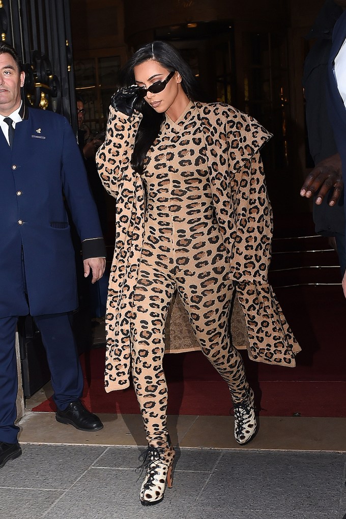Kim Kardashian In Cheetah