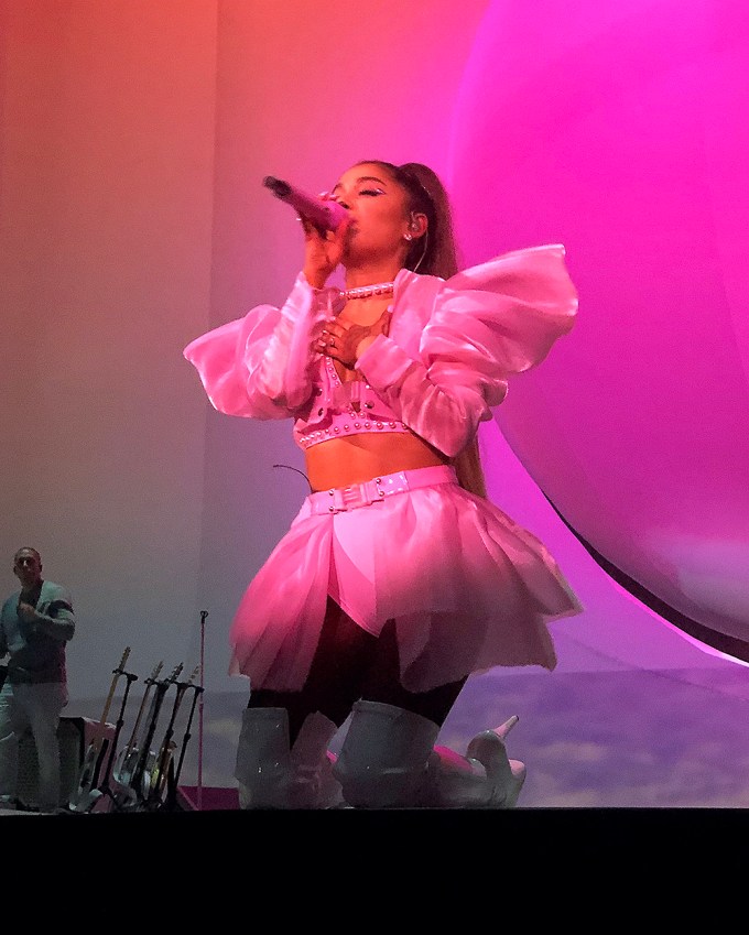 Ariana Grande In Pink Outfit