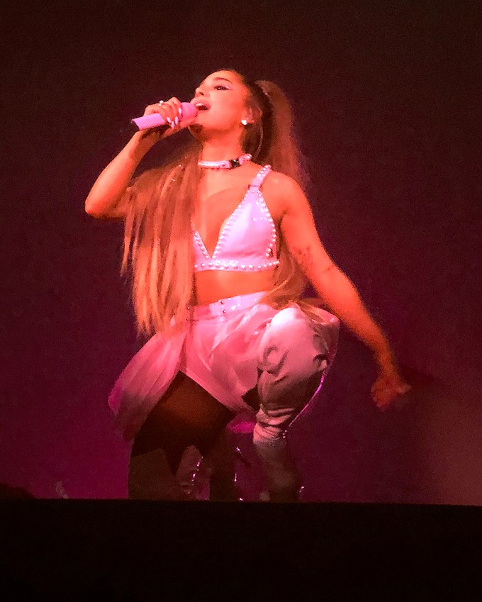 Ariana Grande Performing In Pink