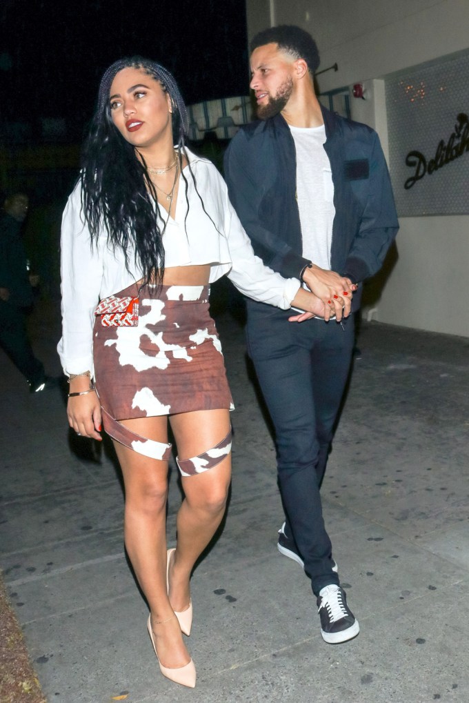 Ayesha Curry and Stephen Curry out and about