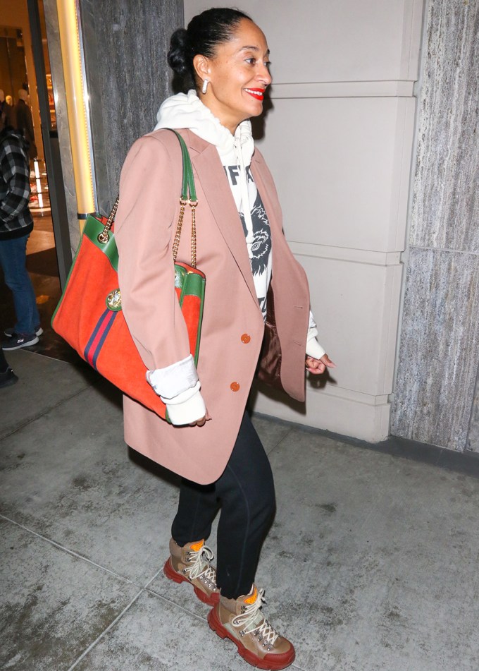 Tracee Ellis Ross Pairs Luxury Items With Casual Sweats