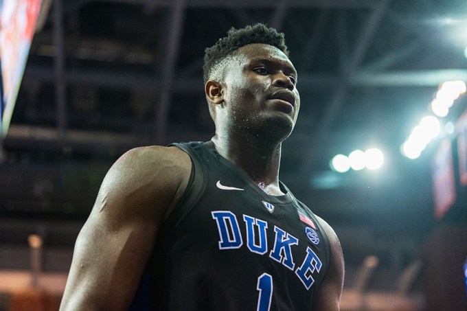 Zion Williamson playing for Duke