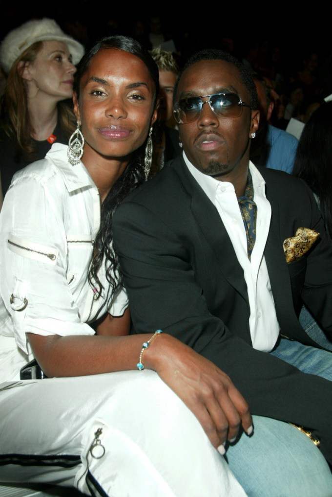 Diddy & Kim Porter At The Spring 2004 Marc Jacobs Fashion Show