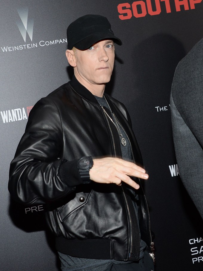 Eminem Poses On The ‘Southpaw’ Premiere