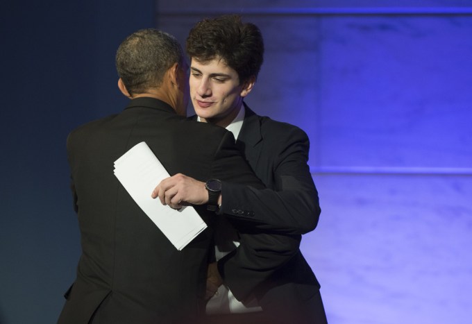 Jack Schlossberg Hugs Barack Obama