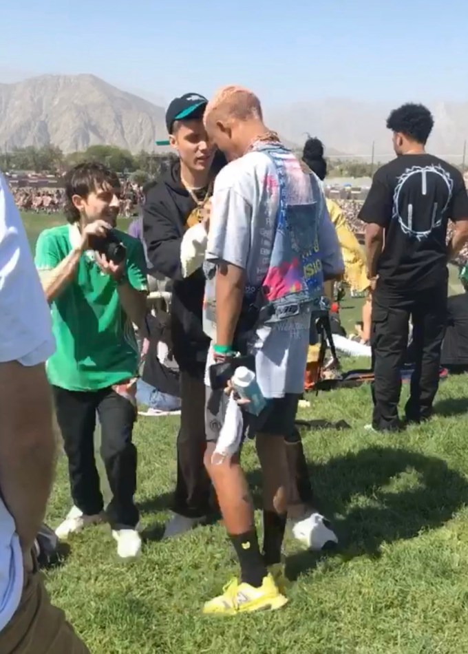 Justin Bieber And Jaden Smith Hang Out At Kanye West Coachella Church Service