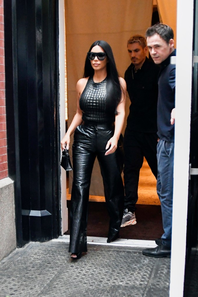 Kim Kardashian leaves NYC hotel