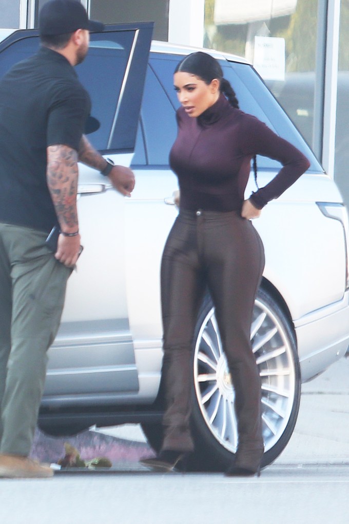Kim a Kardashianwhile filming a new episode of ‘KUWTK’