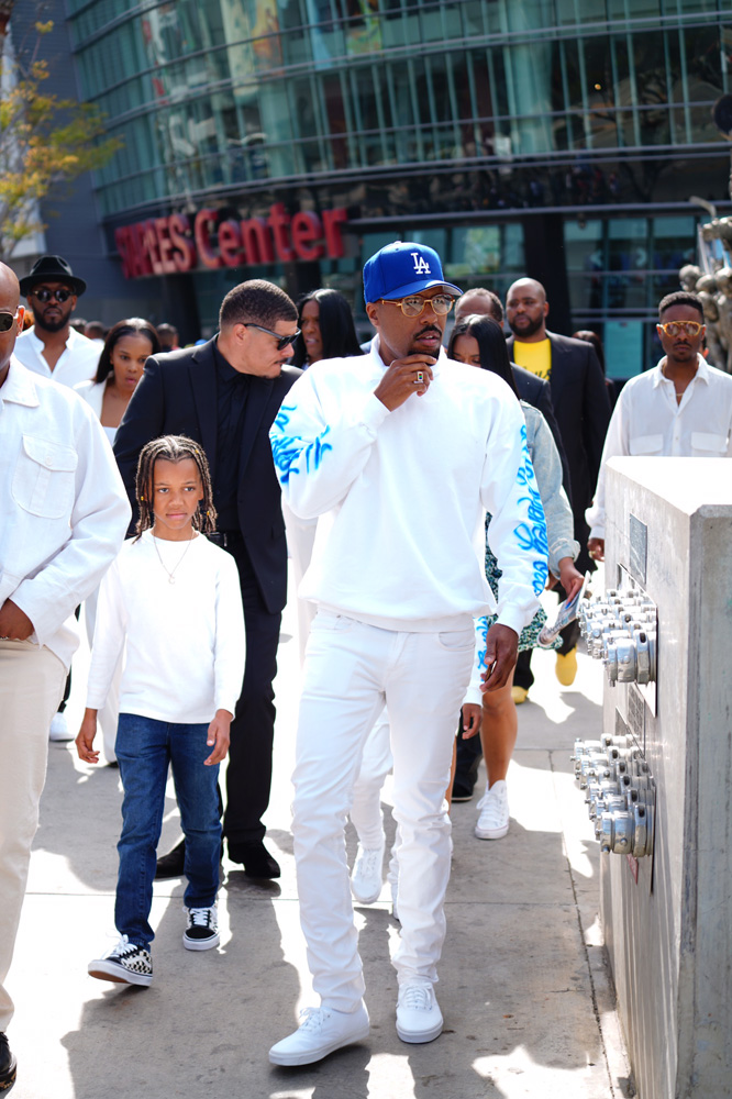 Dom Kennedy at Nipsey Hussle’s memorial
