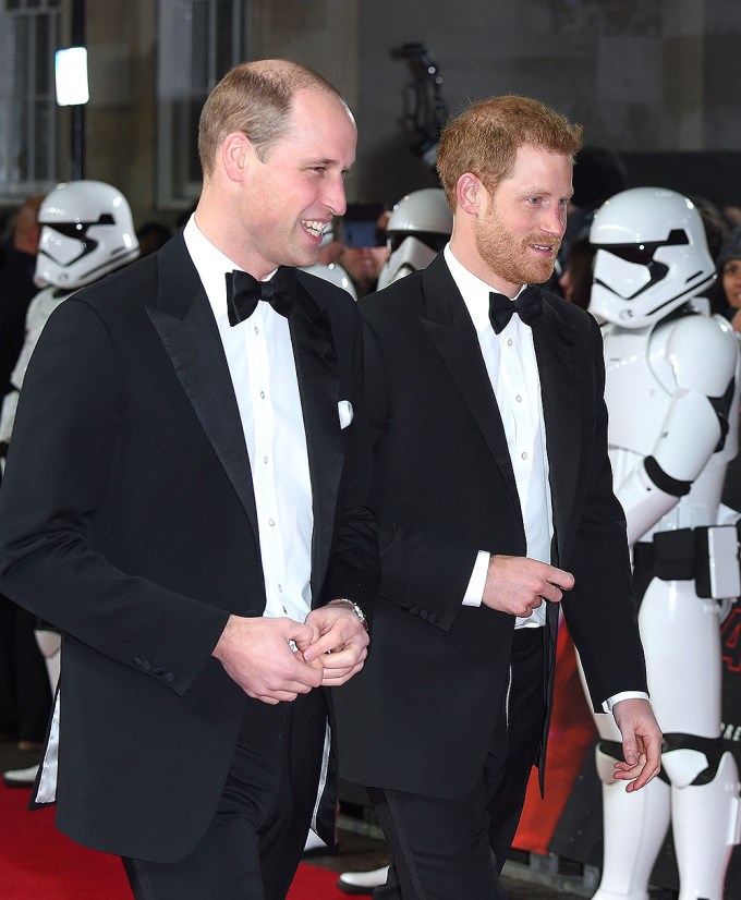 Prince William & Prince Harry At The ‘Star Wars’ Premiere