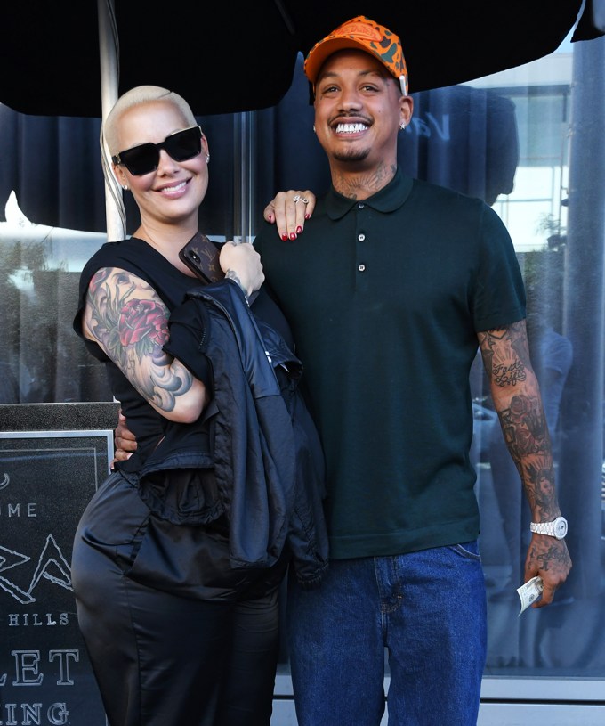 Amber Rose and Alexander Edwards out and about in Los Angeles