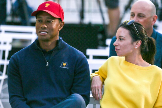 Tiger Woods & Erica Herman sitting together