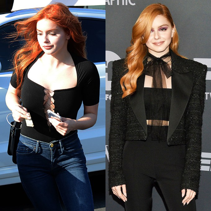 Ariel Winter in two different black outfits