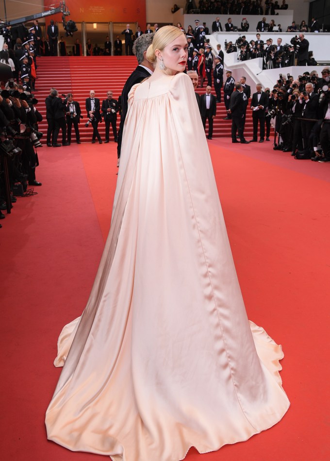 Elle Fanning in a dramatic gown at the Cannes ‘The Dead Don’t Die’ premiere