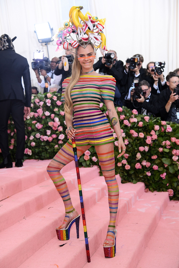 Cara Delevingne's Met Gala 2019 Rainbow Dior Jumpsuit