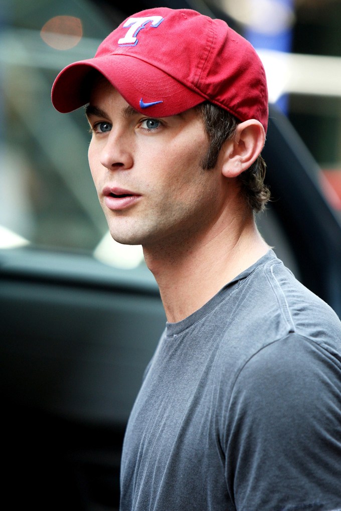 Chace Crawford On Set Of ‘Gossip Girl’